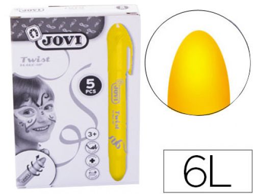 Barra de maquilhagem jovi twist make-up amarelo caixa de 5 unidades , Jovi , 73773 , 8412027191029
